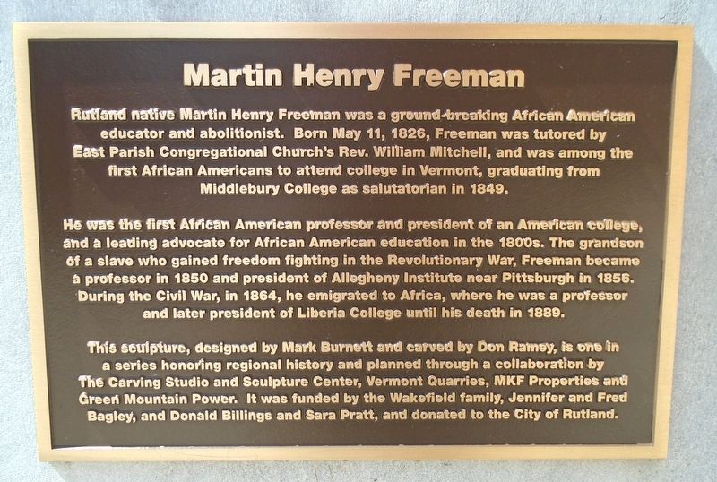 Martin Henry Freeman Marker image. Click for full size.
