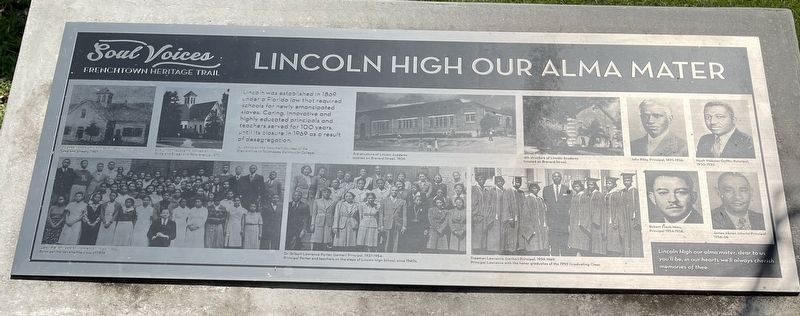 Lincoln High School Our Alma Mater Marker. Click for full size. Lincoln High School Our Alma Mater Marker image. Click for full size.