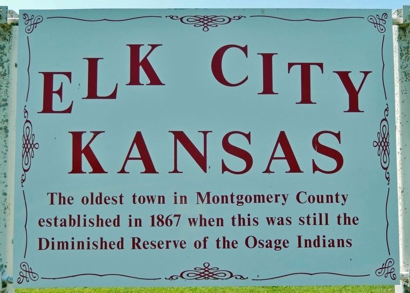 Elk City Kansas Marker image. Click for full size.