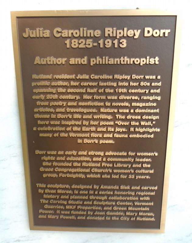 Julia Caroline Ripley Dorr Marker image. Click for full size.