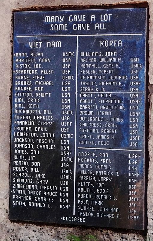 Vietnam & Korea War Marker image. Click for full size.