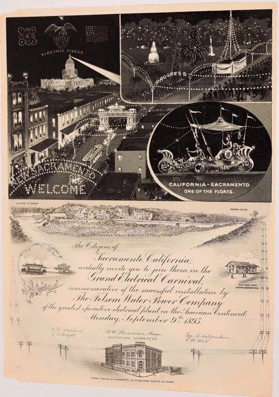Invitation to the Grand Electrical Carnival. Click for full size. Invitation to the Grand Electrical Carnival image. Click for full size.