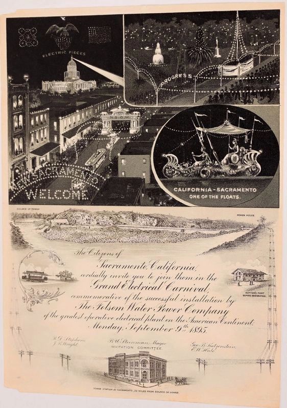 Invitation to the Grand Electrical Carnival image. Click for full size.