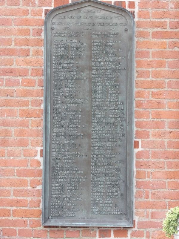 Knox Township World War I Memorial image. Click for full size.
