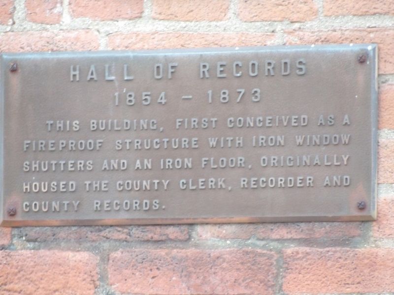 Hall of Records Marker image. Click for full size.