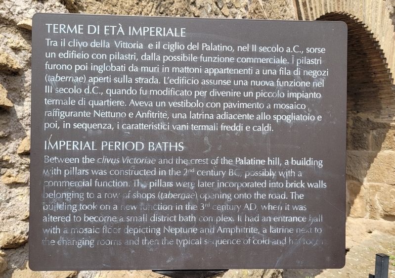 Terme di et Imperiale / Imperial Period Baths Marker image. Click for full size.
