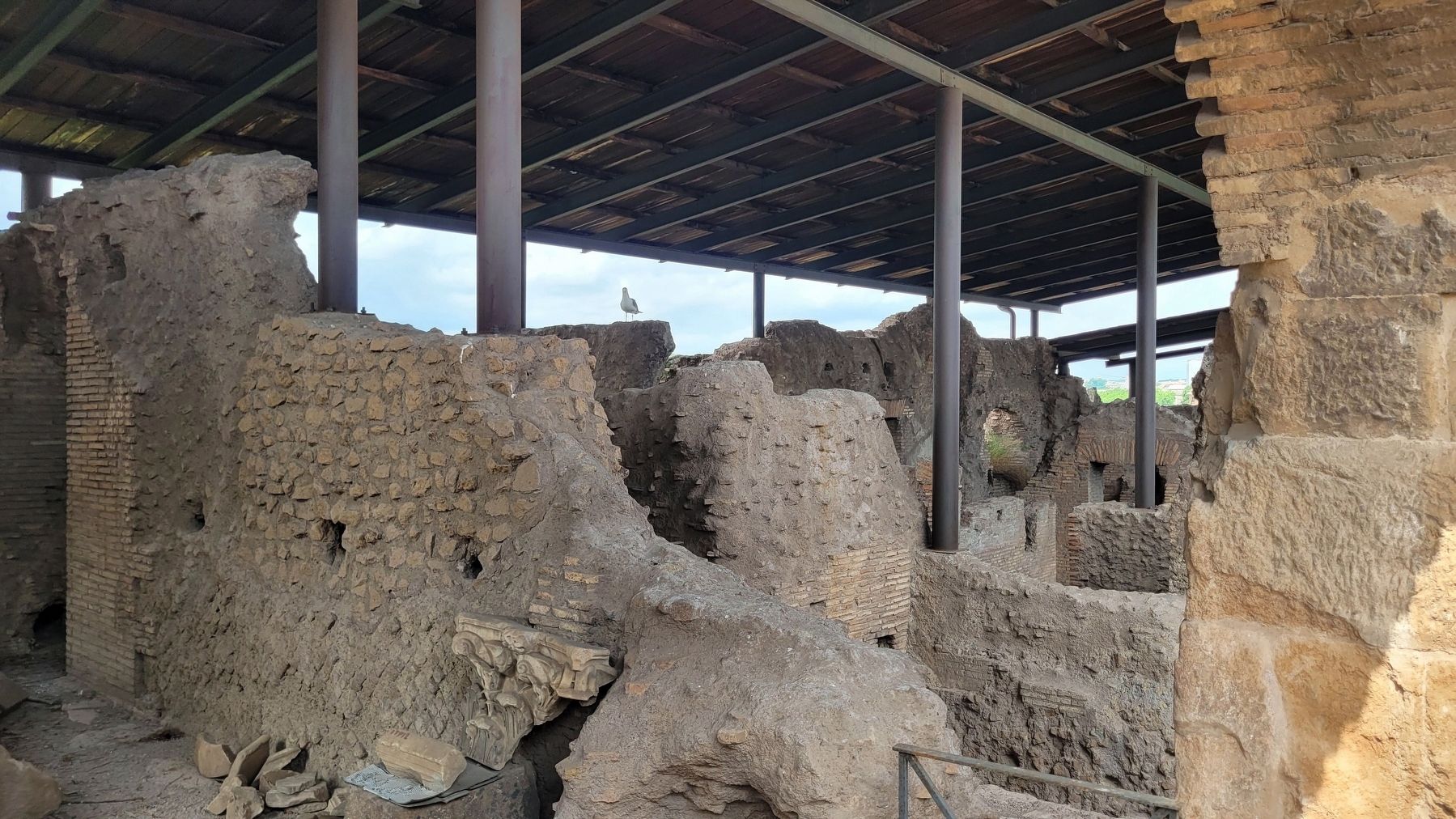 Covered Ruins of the Imperial Period Baths. Click for full size. Covered Ruins of the Imperial Period Baths image. Click for full size.