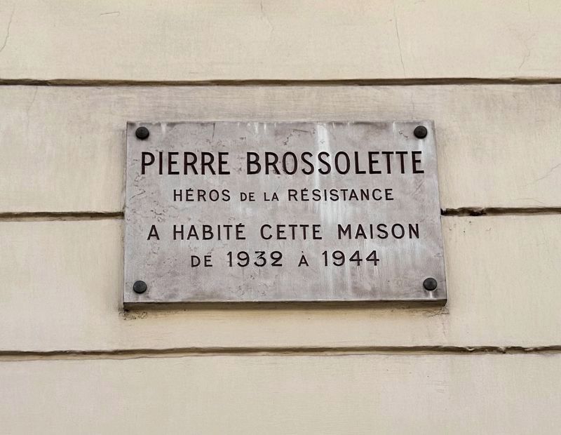 Pierre Brossolette Marker image. Click for full size.