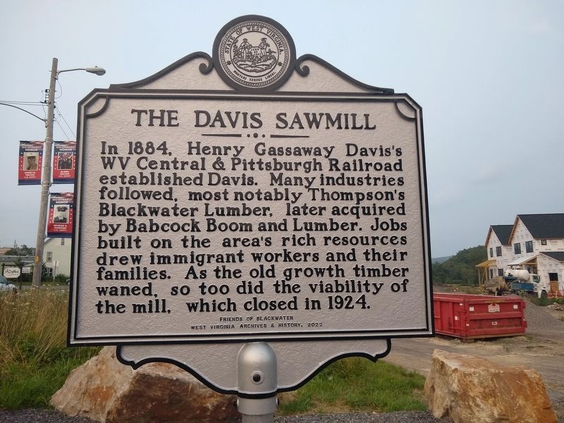The Davis Sawmill Marker. Click for full size. The Davis Sawmill Marker image. Click for full size.
