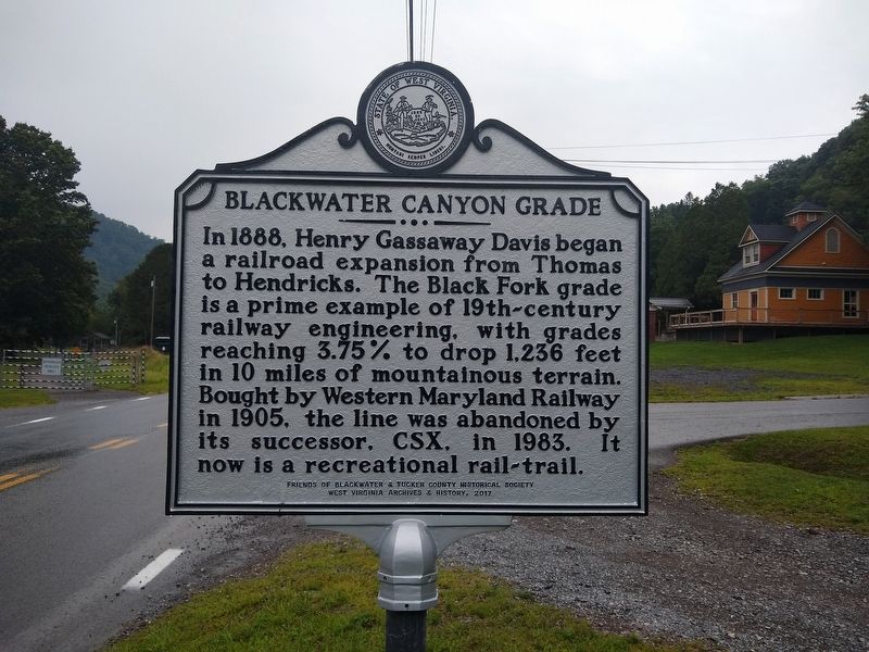 Blackwater Canyon Grade Marker image. Click for full size.