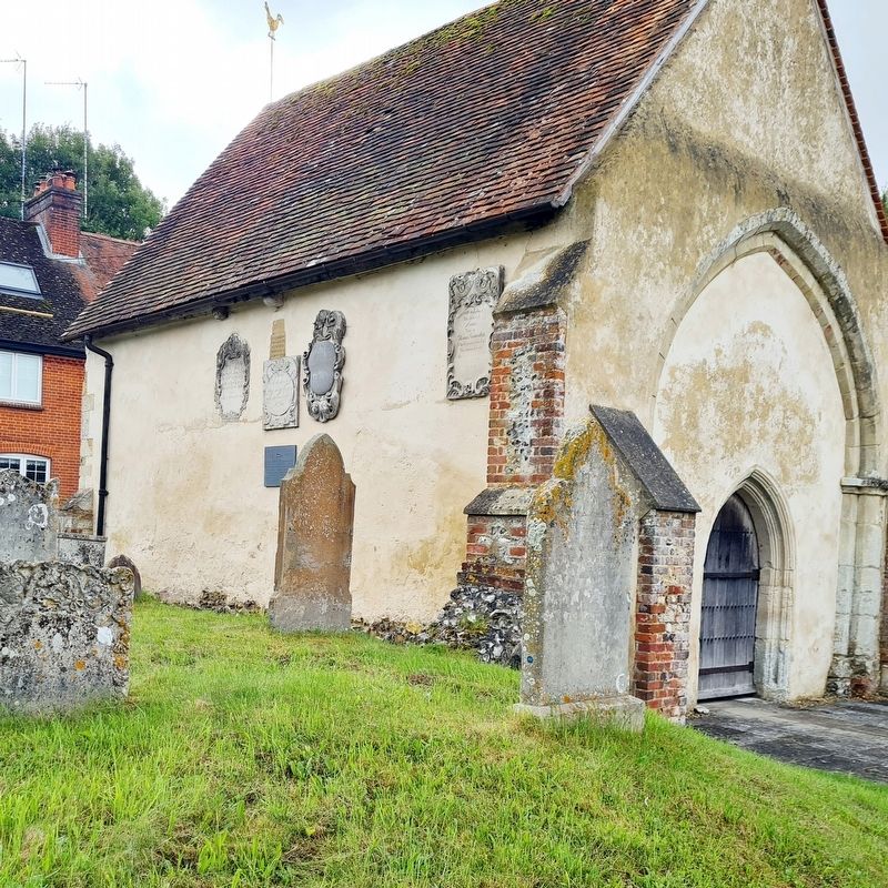 St Peter's Church and WWI Pilot War Graves Marker. Click for full size. St Peter's Church and WWI Pilot War Graves Marker image. Click for full size.
