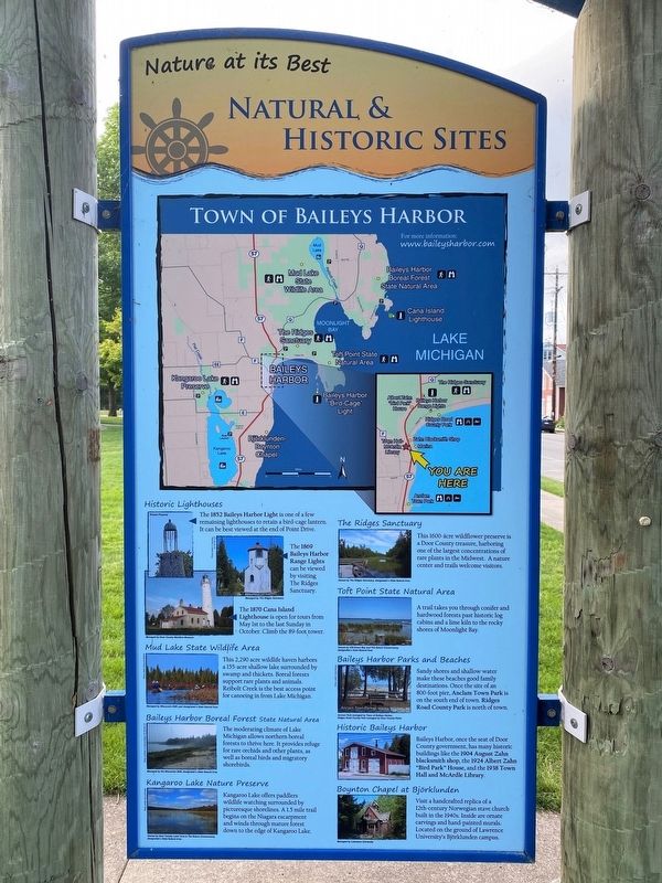 Natural & Historic Sites side of marker image. Click for full size.