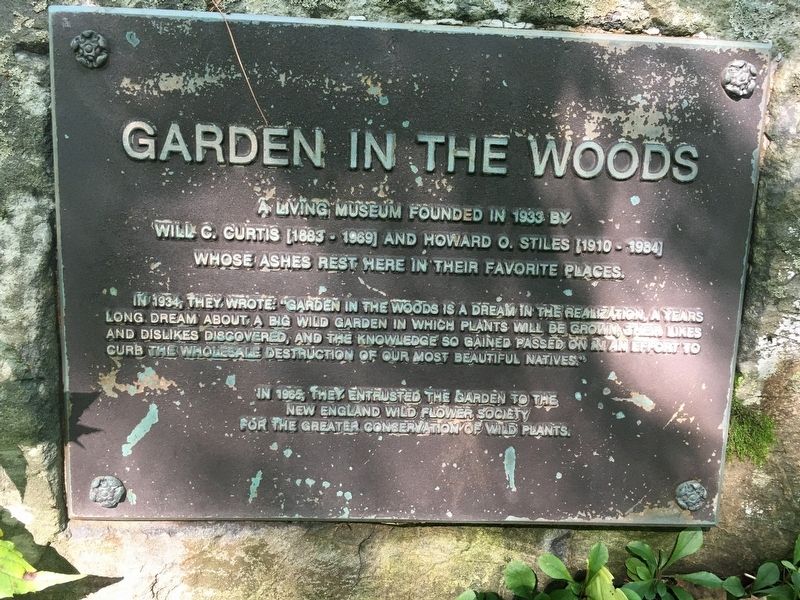 Garden in the Woods Marker. Click for full size. Garden in the Woods Marker image. Click for full size.