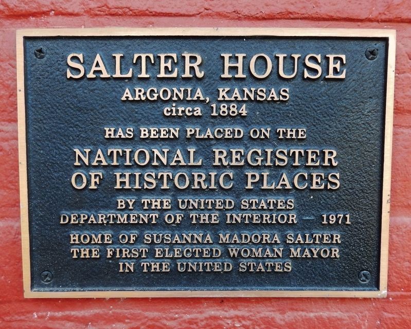 Salter House National Register of Historic Places Marker image. Click for full size.
