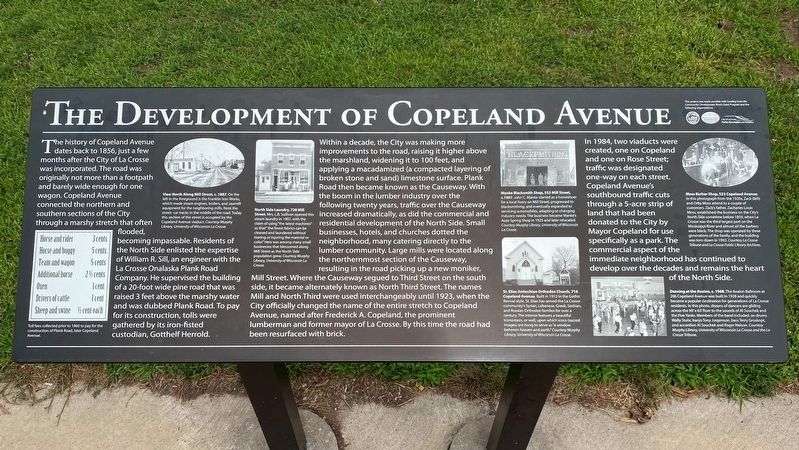 The Development of Copeland Avenue Marker image. Click for full size.