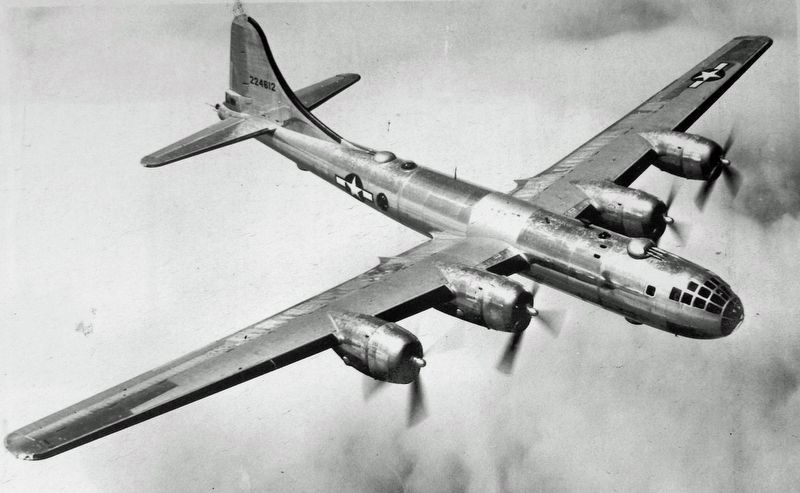 Marker detail: B-29 Illustration. Click for full size. Marker detail: B-29 Illustration image. Click for full size.