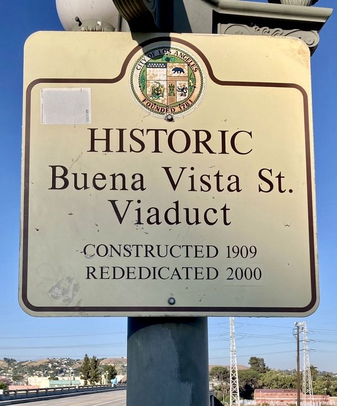 Buena Vista Street Viaduct Marker image. Click for full size.