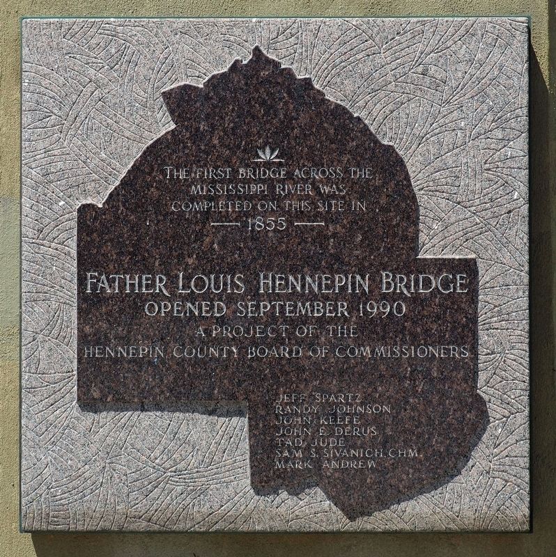 Father Louis Hennepin Bridge Marker image. Click for full size.