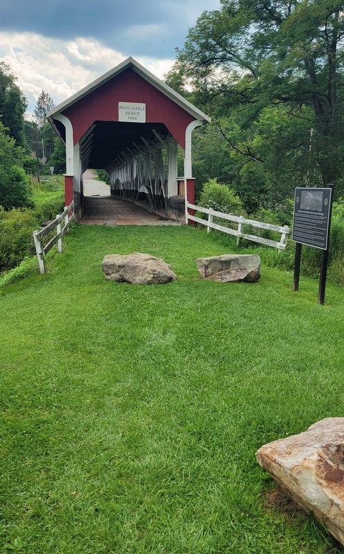 History of the Barronvale Covered Bridge Marker. Click for full size. History of the Barronvale Covered Bridge Marker image. Click for full size.