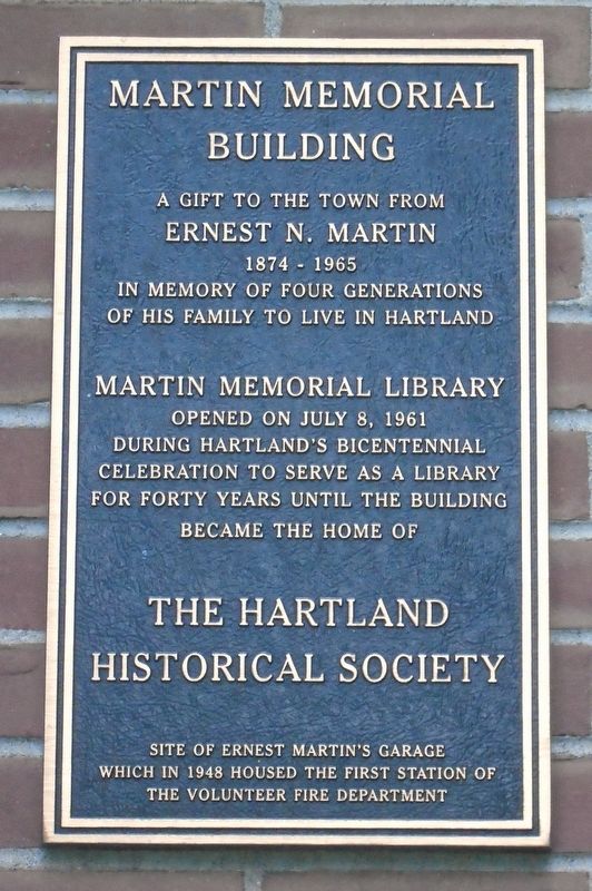 Martin Memorial Building Marker image. Click for full size.