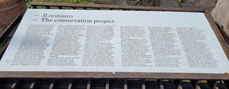 Il restauro / The conservation project Marker. Click for full size. Il restauro / The conservation project Marker image. Click for full size.