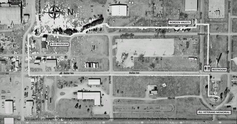 Marker detail: Pratt Army Air Field Historical Walk Map. Click for full size. Marker detail: Pratt Army Air Field Historical Walk Map image. Click for full size.