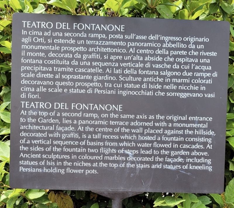 Teatro del Fontanone / Fountain Theater Marker image. Click for full size.