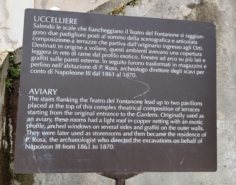 Uccelliere / Aviary Marker image. Click for full size.