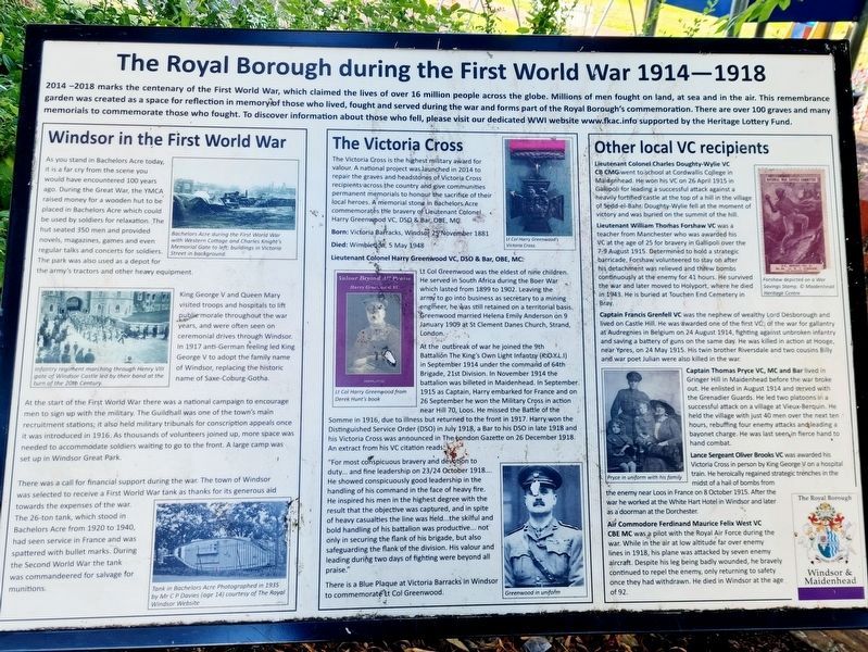 Royal Borough During The First World War 1914-1918 image. Click for full size.