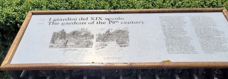 I giardini del XIX secolo / The gardens of the 19th century Marker. Click for full size. I giardini del XIX secolo / The gardens of the 19th century Marker image. Click for full size.