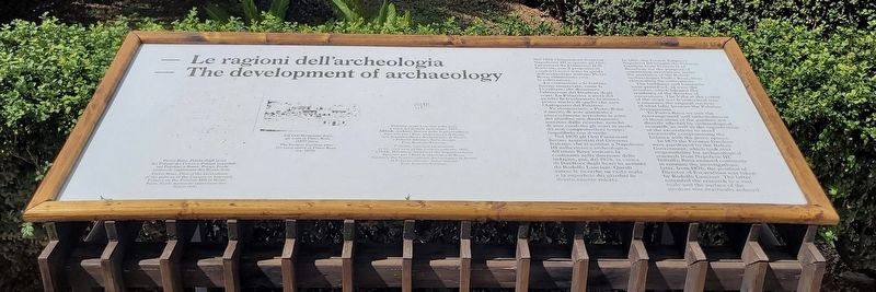 Le ragioni dell'archeologia / The development of archaeology Marker. Click for full size. Le ragioni dell'archeologia / The development of archaeology Marker image. Click for full size.