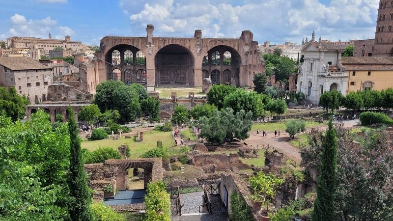 The view of the Roman Forum at the entrance to the Farnese Gardens image. Click for full size.