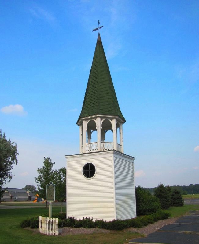 South Olive Christian Reformed Church Steeple and Marker image. Click for full size.