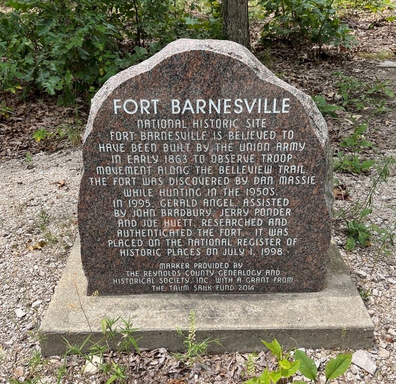Fort Barnesville Marker image. Click for full size.