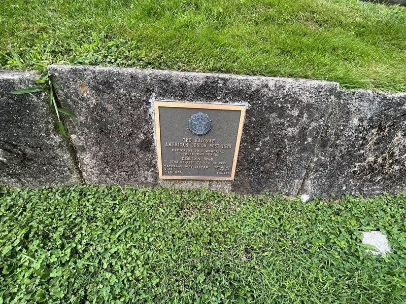 The Katonah American Legion Post 1575 Veterans Memorial Marker [Korean War plaque] image. Click for full size.