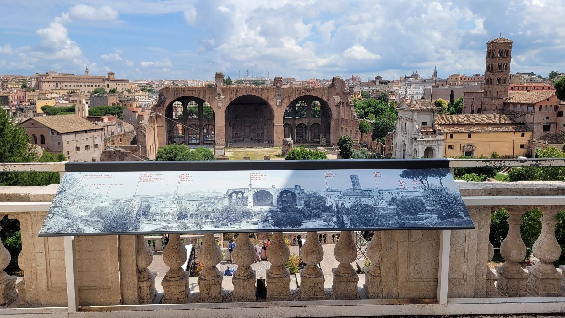 The view of the Roman Forum from the upper terrace image. Click for full size.