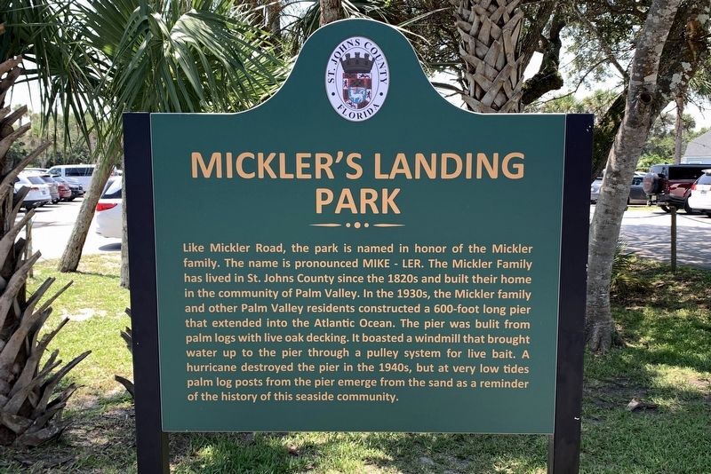 Mickler's Landing Park Marker image. Click for full size.