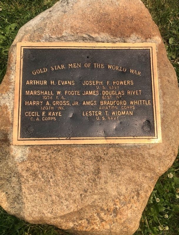 Gold Star Men of the World War Marker. Click for full size. Gold Star Men of the World War Marker image. Click for full size.