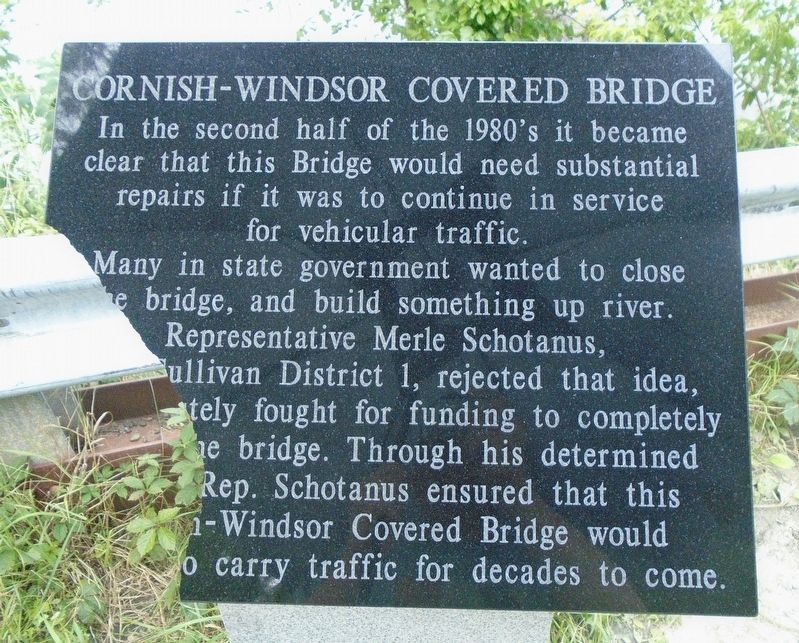 Cornish-Windsor Covered Bridge Marker. Click for full size. Cornish-Windsor Covered Bridge Marker image. Click for full size.