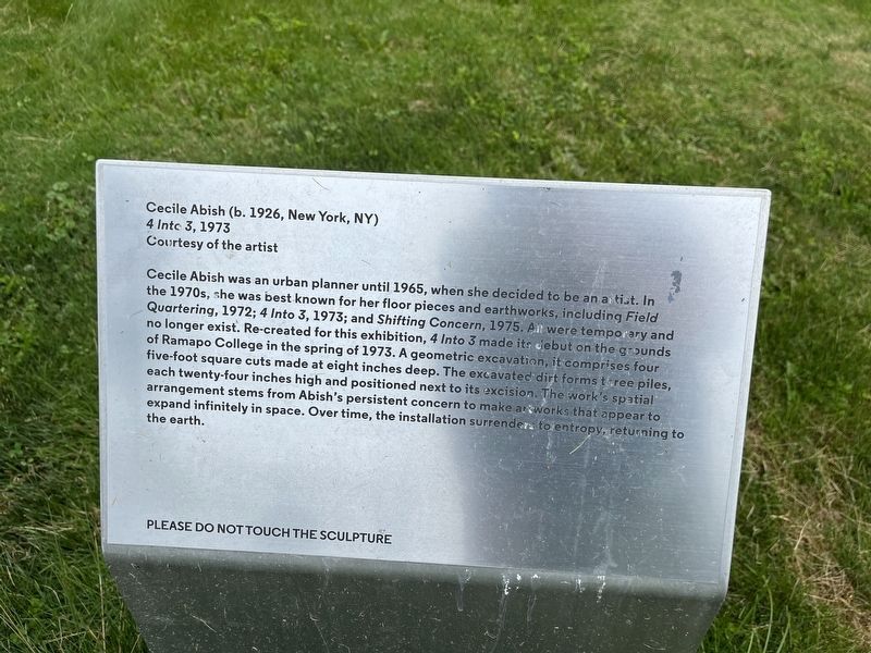 Cecile Abish (b. 1926, New York, NY) Marker. Click for full size. Cecile Abish (b. 1926, New York, NY) Marker image. Click for full size.