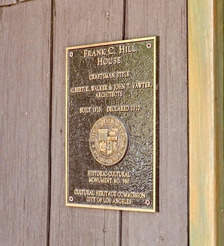 Frank C. Hill House Marker image. Click for full size.