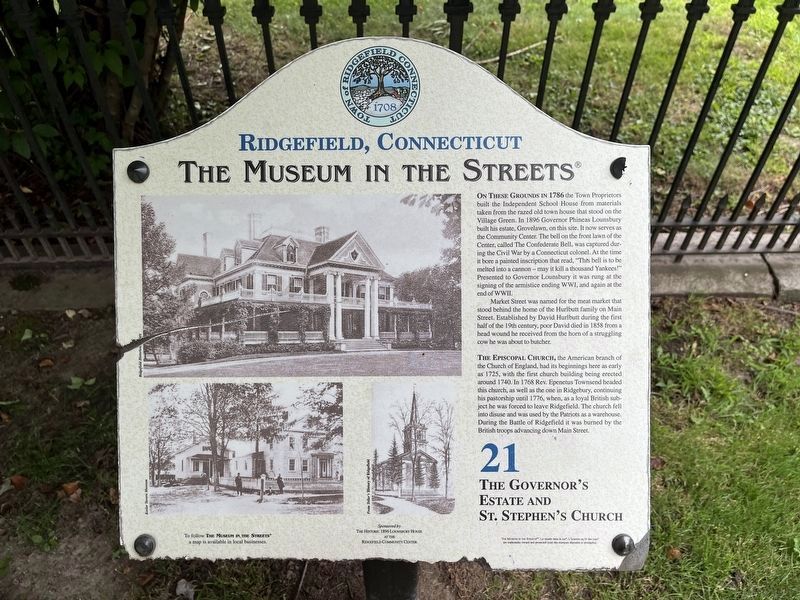 The Governor's Estate and St. Stephen's Church Marker image. Click for full size.