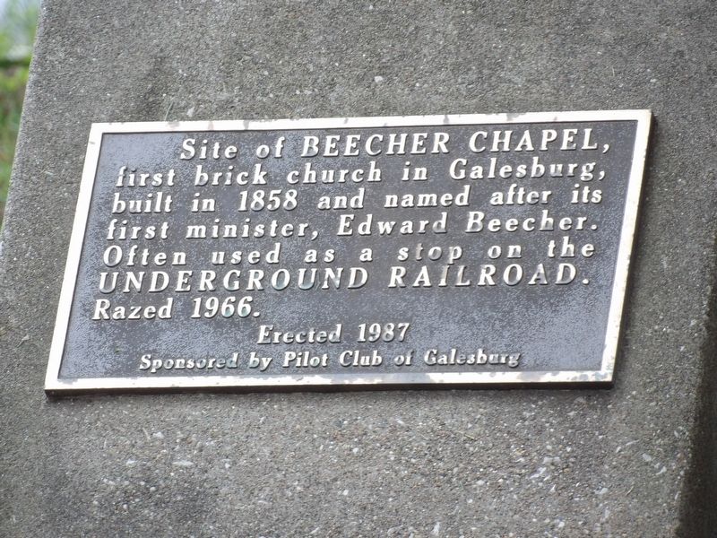 Beecher Chapel Marker image. Click for full size.
