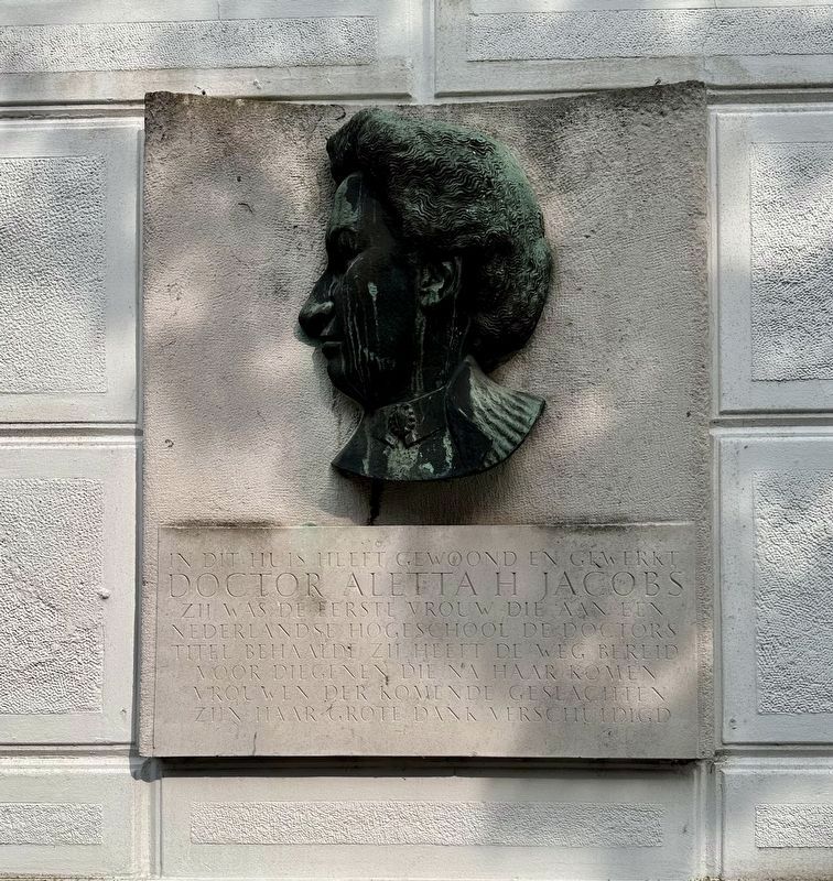 Doctor Aletta H. Jacobs Marker. Click for full size. Doctor Aletta H. Jacobs Marker image. Click for full size.