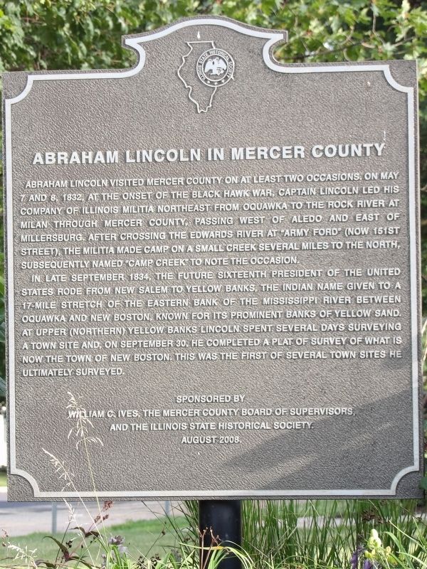 Abraham Lincoln in Mercer County Marker image. Click for full size.