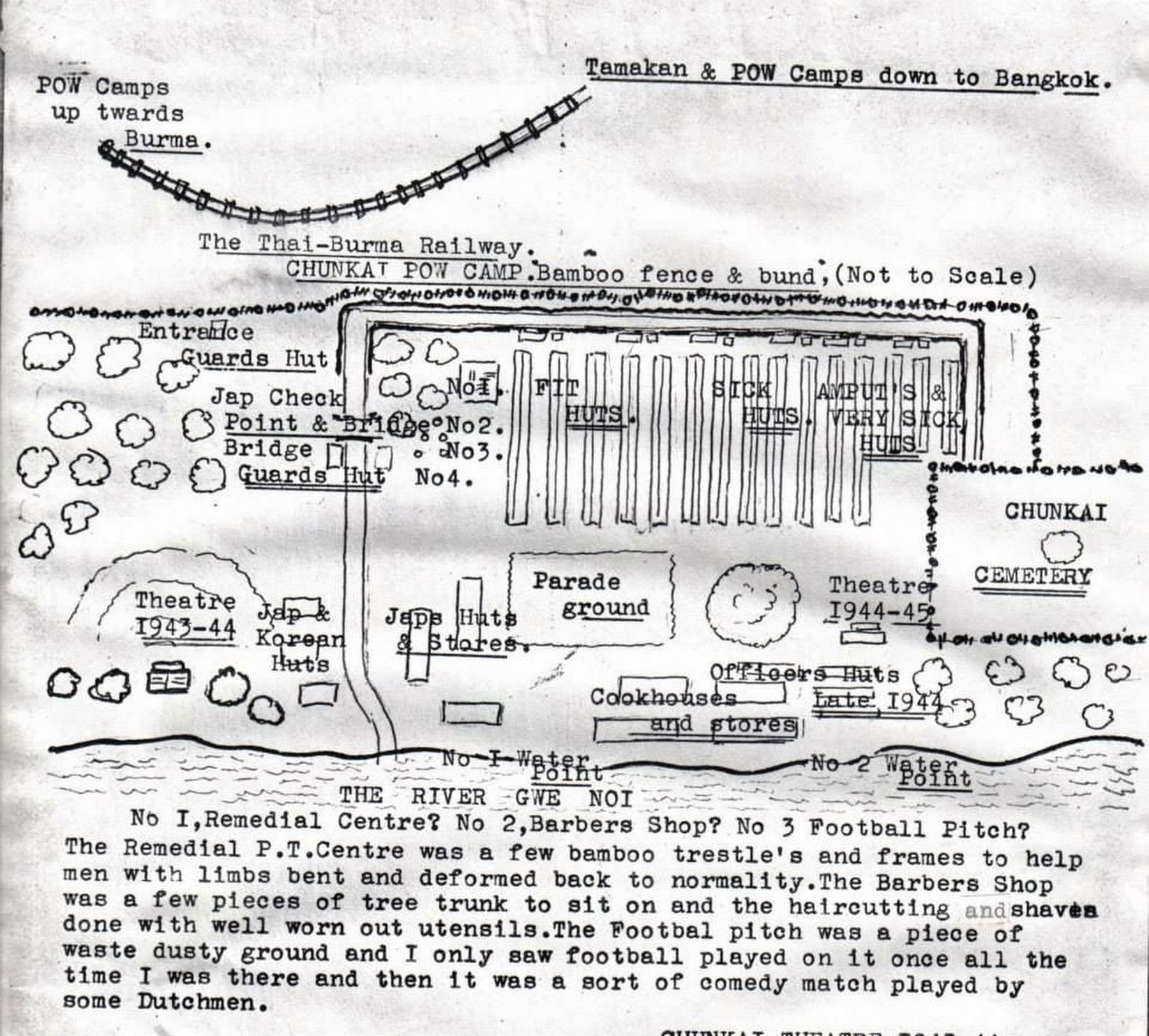 Chungkai POW Camp Diagram image. Click for full size.