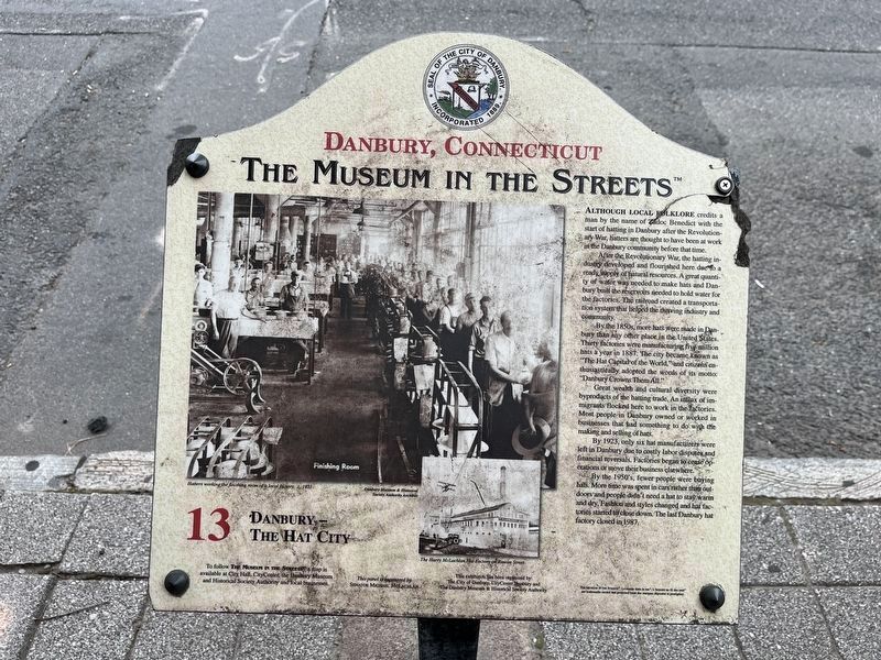 Danbury  The Hat City Marker image. Click for full size.