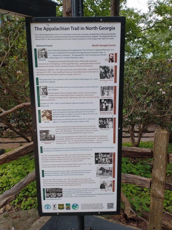 The Appalachian Trail in North Georgia Marker - Panel 1. Click for full size. The Appalachian Trail in North Georgia Marker - Panel 1 image. Click for full size.