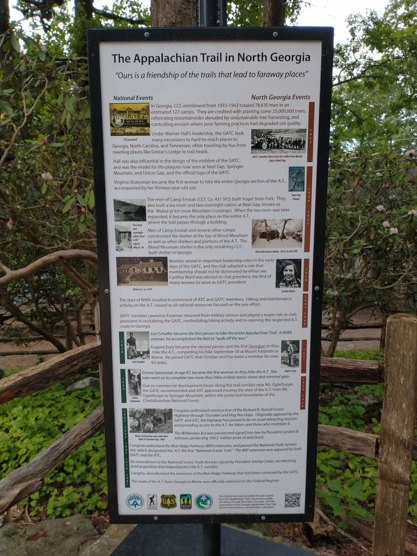 The Appalachian Trail in North Georgia Marker - Panel 2 image. Click for full size.