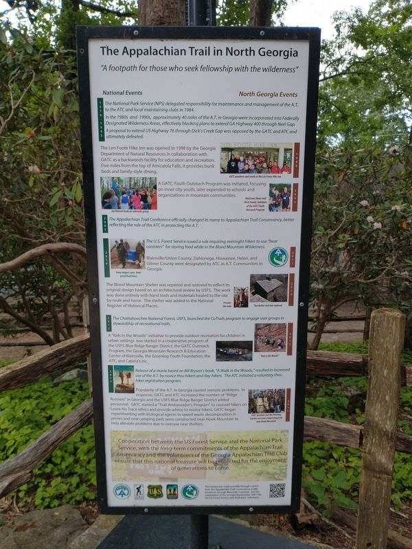 The Appalachian Trail in North Georgia Marker - Panel 3. Click for full size. The Appalachian Trail in North Georgia Marker - Panel 3 image. Click for full size.